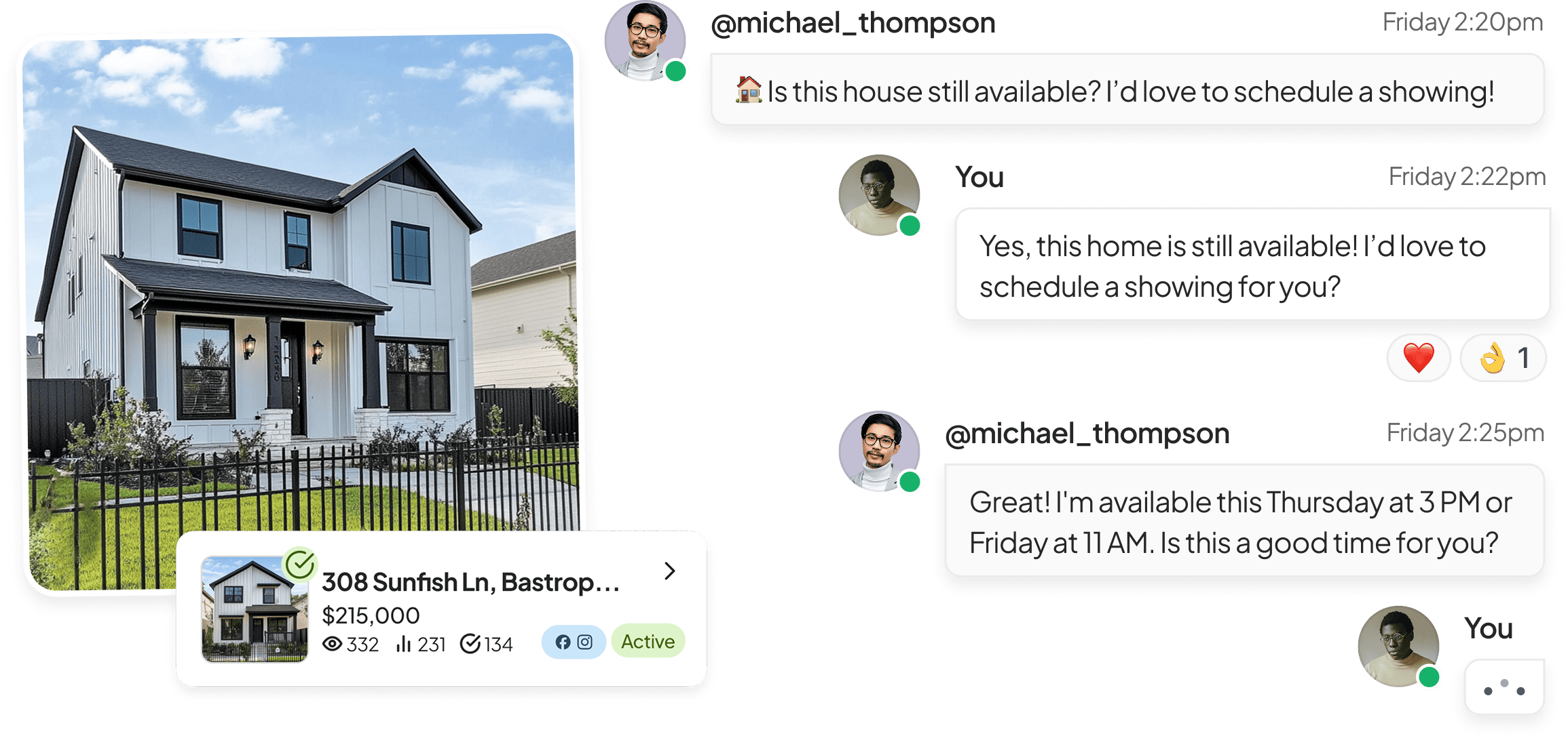 Automated conversation interface with prospects