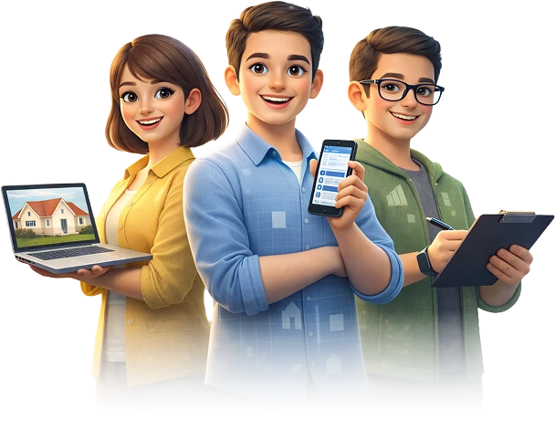 Team of AI real estate professionals